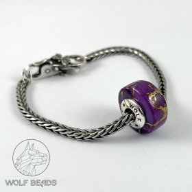 (image for) Purple Mohave Gemstone Barrel Bead #1