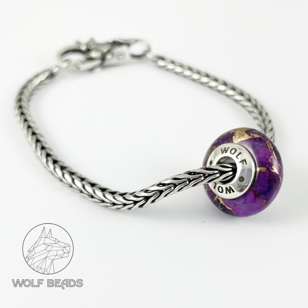 (image for) Purple Mohave Gemstone Rondelle Bead