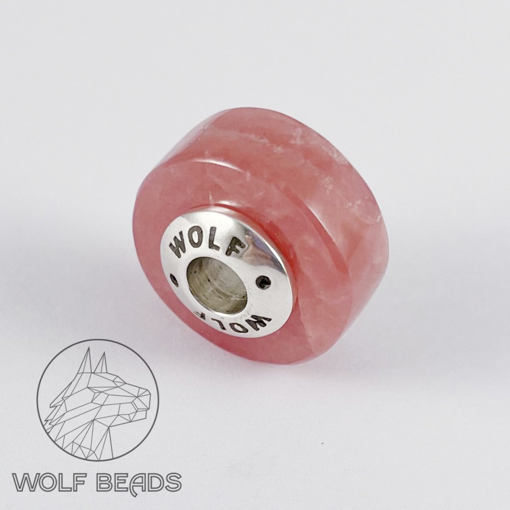 (image for) Rhodochrosite Gemstone Barrel Bead