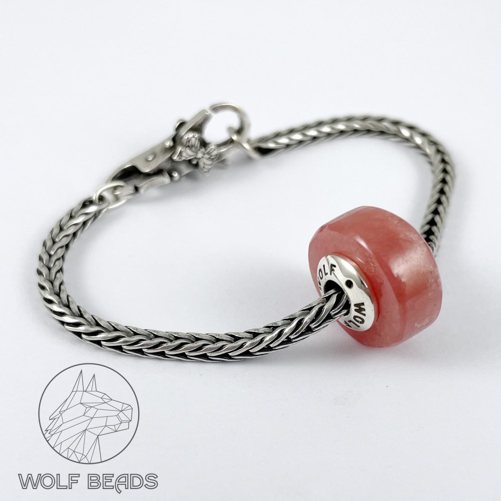 (image for) Rhodochrosite Gemstone Barrel Bead