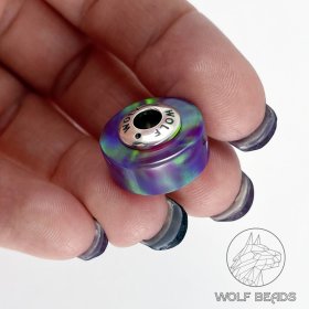 (image for) Sunset Lavender Aurora Synthetic Opal Gemstone Barrel Bead