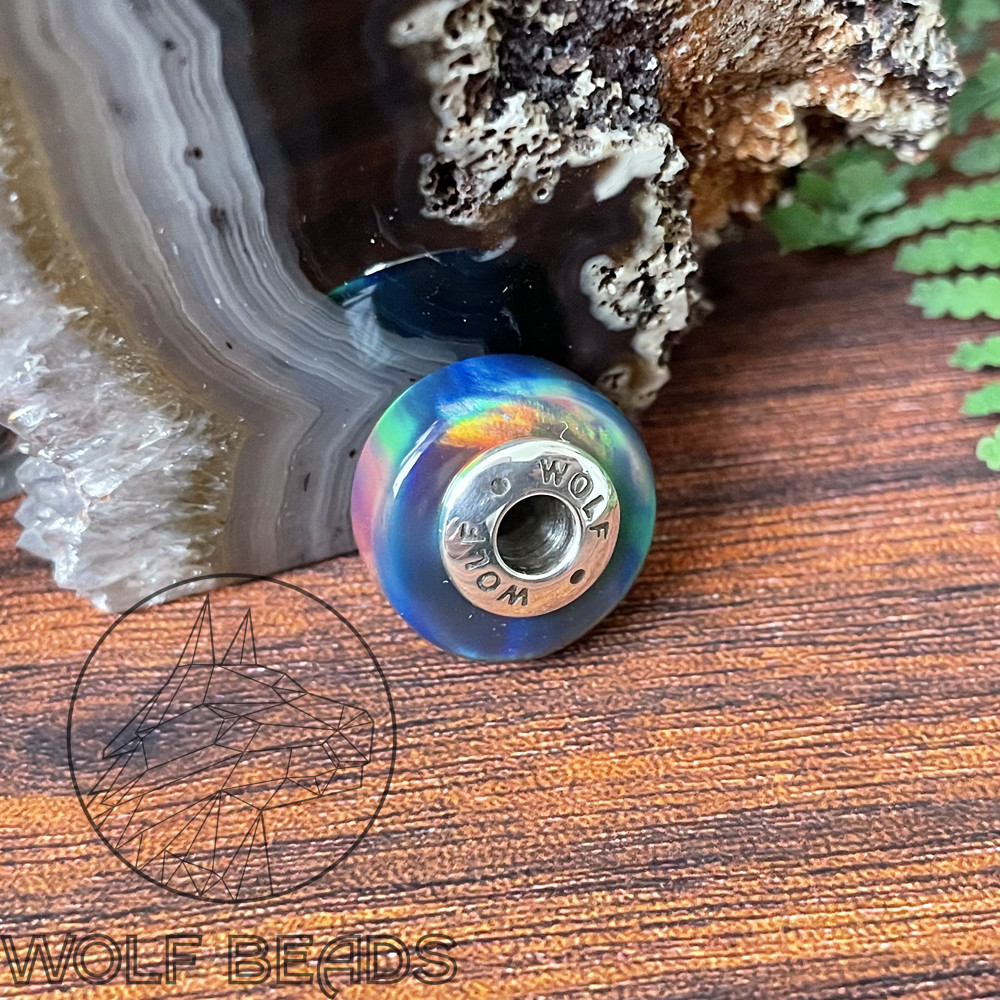 (image for) Fairy Forest Aurora Synthetic Opal Gemstone Barrel Bead