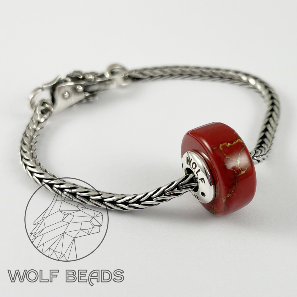 (image for) Red Coral Synthetic Gemstone Barrel Bead